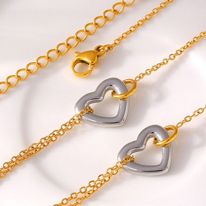 18K Gold-Plated Heart Bracelet