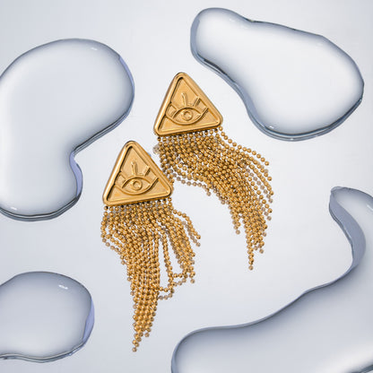 18K Gold-Plated Stainless Steel Geometric Earrings