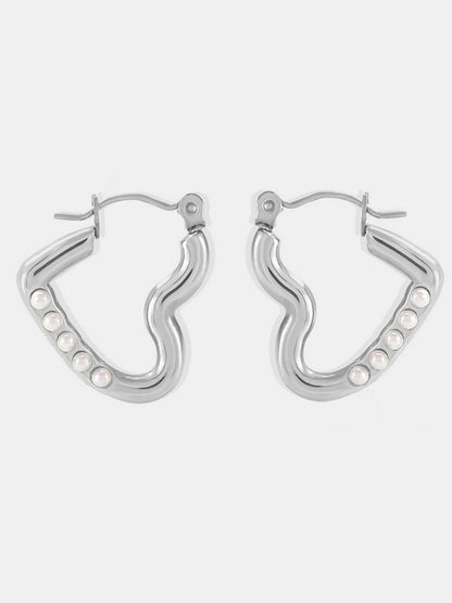 Stainless Steel Heart Earrings